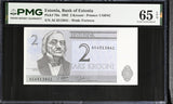 Estonia 2 Krooni 1992 P 70 a Gem UNC PMG 65 EPQ