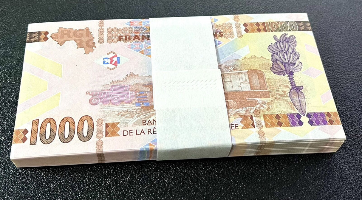 Guinea 1000 Francs 2018 P 48 c UNC LOT 100 PCS 1 BUNDLE