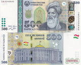 Tajikistan 500 Somoni 2022 P 22 UNC