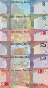 Cayman Islands SET 6 UNC 1 5 10 25 50 100 Dollar 2010 P 38 39 40 41 42 43 QEII