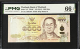 THAILAND 1000 Baht ND 2015 P 122 SIGN 87 Gem UNC PMG 66 EPQ King Rama IX