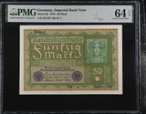 GERMANY 50 Mark 1919 P 66 Choice UNC PMG 64 EPQ