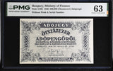 Hungary 500000 (Otszazezer) Adopengo 1946 P 139 b Choice UNC PMG 63
