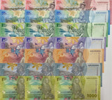Indonesia Set 7 x LOT 3= 21 UNC 1K 2K 5000 - 100000 Rupiah P 162-168 2022 2024