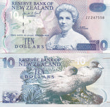 New Zealand 10 Dollar ND 1994 P 182* ZZ Replacement UNC