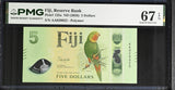 Fiji 5 Dollars ND 2026 P 125 a NICE 020022 Superb Gem UNC PMG 67 EPQ