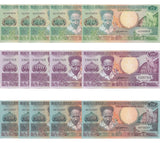 Suriname Set 3 x 5 = 15 UNC 25 100 250 Gulden 1986 1988 P 132 133 134