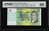 Australia 2 Dollars ND 1985 P 43 e Gem UNC PMG 66 EPQ WTM Cook