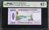 Rwanda 2000 Francs 2024 P 44 a Superb Gem UNC PMG 67 EPQ