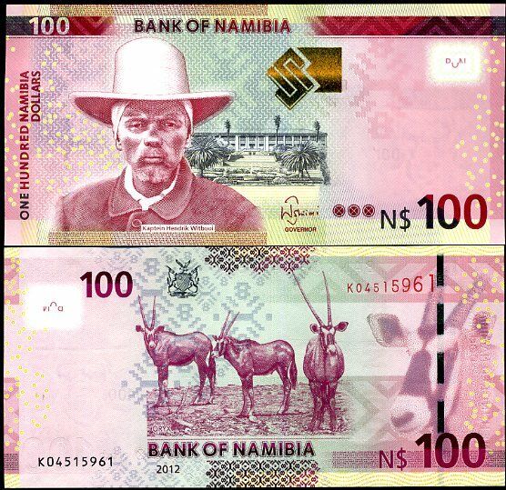 Namibia 100 Dollars 2012 P 14 UNC