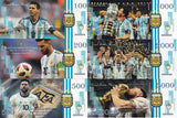Messi Set 6 PCS 100 200 500 - 5000 pesos Banco Mundial de Football 2023 FANTASY
