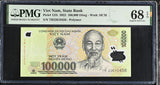 Vietnam 100000 Dong 2023 Polymer P 122 t Superb Gem UNC PMG 68 EPQ