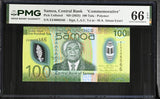 Samoa 100 Tala ND 2025 Polymer # 0006566 Commemorative Gem UNC PMG 66 EPQ