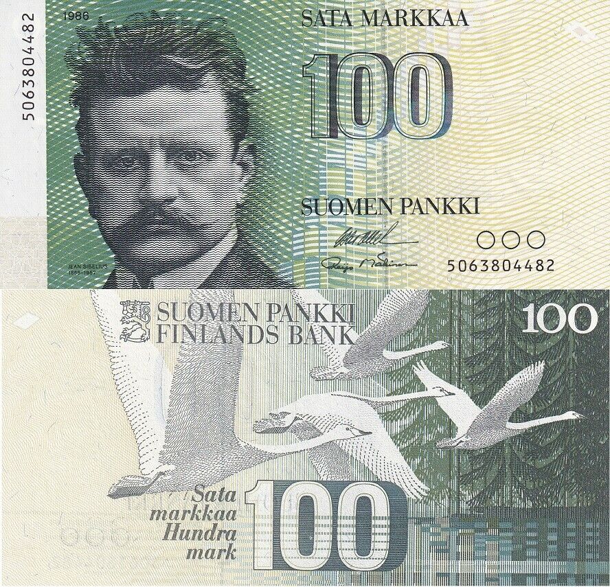 Finland 100 Markkaa 1986 Sign Ollila Makinen P 115 UNC