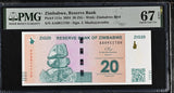 Zimbabwe 20 ZiG 2024 P 111 a Superb Gem UNC PMG 67 EPQ