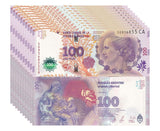 Argentina 100 Pesos ND 2016 P 358 c Random Suffix UNC LOT 10 PCS
