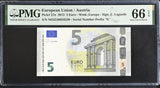 Euro 5 Euro Austria 2013 P 27 n Gem UNC PMG 66 EPQ