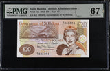 St. Helena 20 Pounds 2012 Prefix A/1 P 13 b Superb Gem UNC PMG 67 EPQ