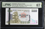 Zimbabwe 1000 Dollars 2003 P 12 b Superb Gem UNC PMG 67 EPQ