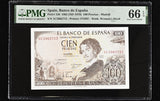 Spain 100 Pesetas 1965 ND 1970 P 150 Gem UNC PMG 66 EPQ