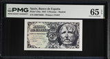 Spain 5 Pesetas 1947 P 134 a Gem UNC PMG 65 EPQ