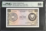 Cyprus 1 Pound 1978 P 43 c Gem UNC PMG 66 EPQ