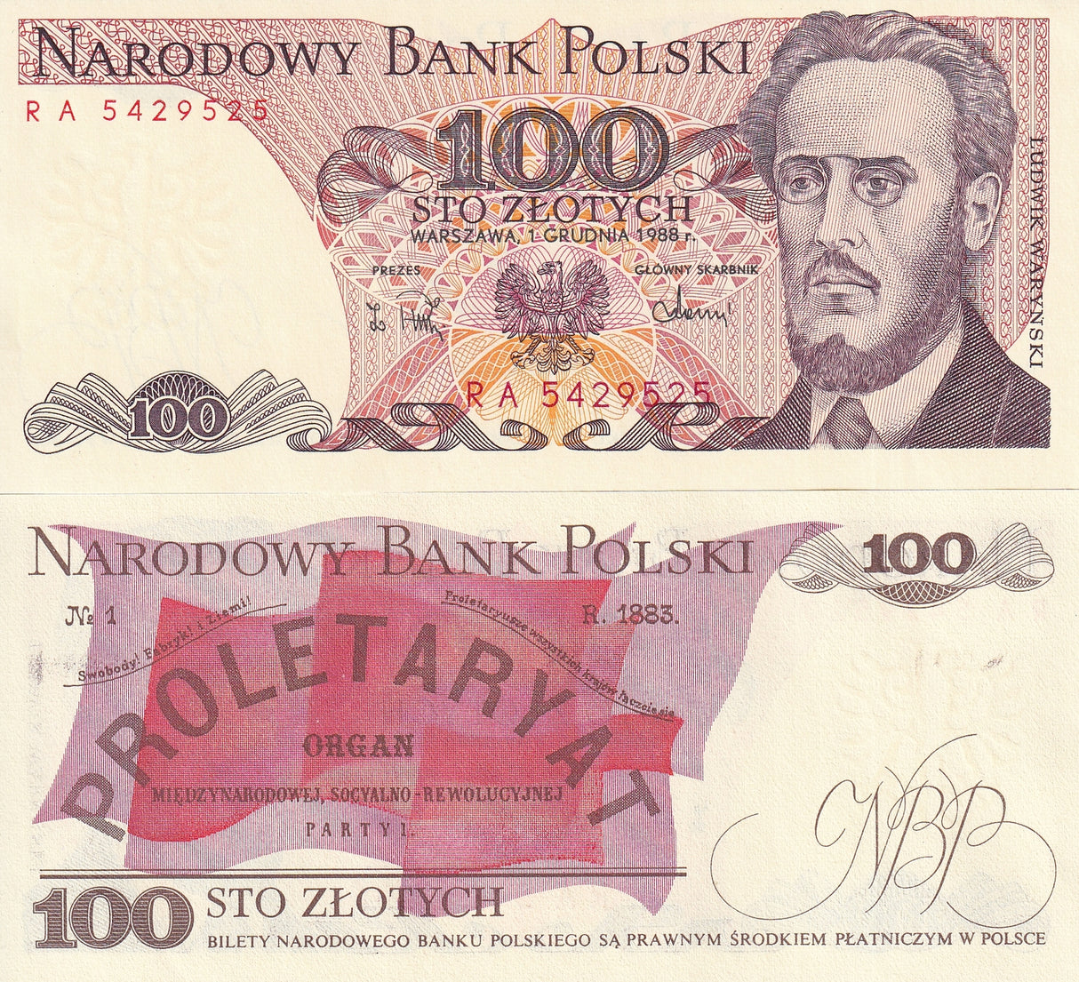 Poland 100 Zlotych 1988 P 143 e UNC