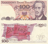 Poland 100 Zlotych 1988 P 143 e UNC