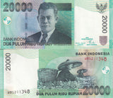 Indonesia 20000 Rupiah 2004/2007 P 144 d UNC