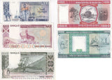 Mauritania SET 5 UNC 100 200 1000 Ouguiya 1975-1989 (2024) P 3A 3B 3C 3d 7A