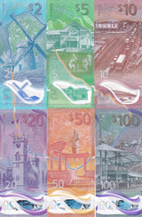Barbados SET 6 UNC 2 5 (10 2022) 20 50 100 Dollars 2024 POLYMER P 80 81 82-84 85