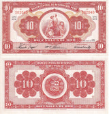 Peru 10 Soles De Oro 1956 P 77 AUnc