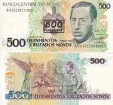BRAZIL 500 CRUZ ON 500 CRUZ 1990 P 226 UNC