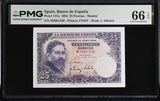 Spain 25 Pesetas 1954 P 147 a Gem UNC PMG 66 EPQ Printer FNMT