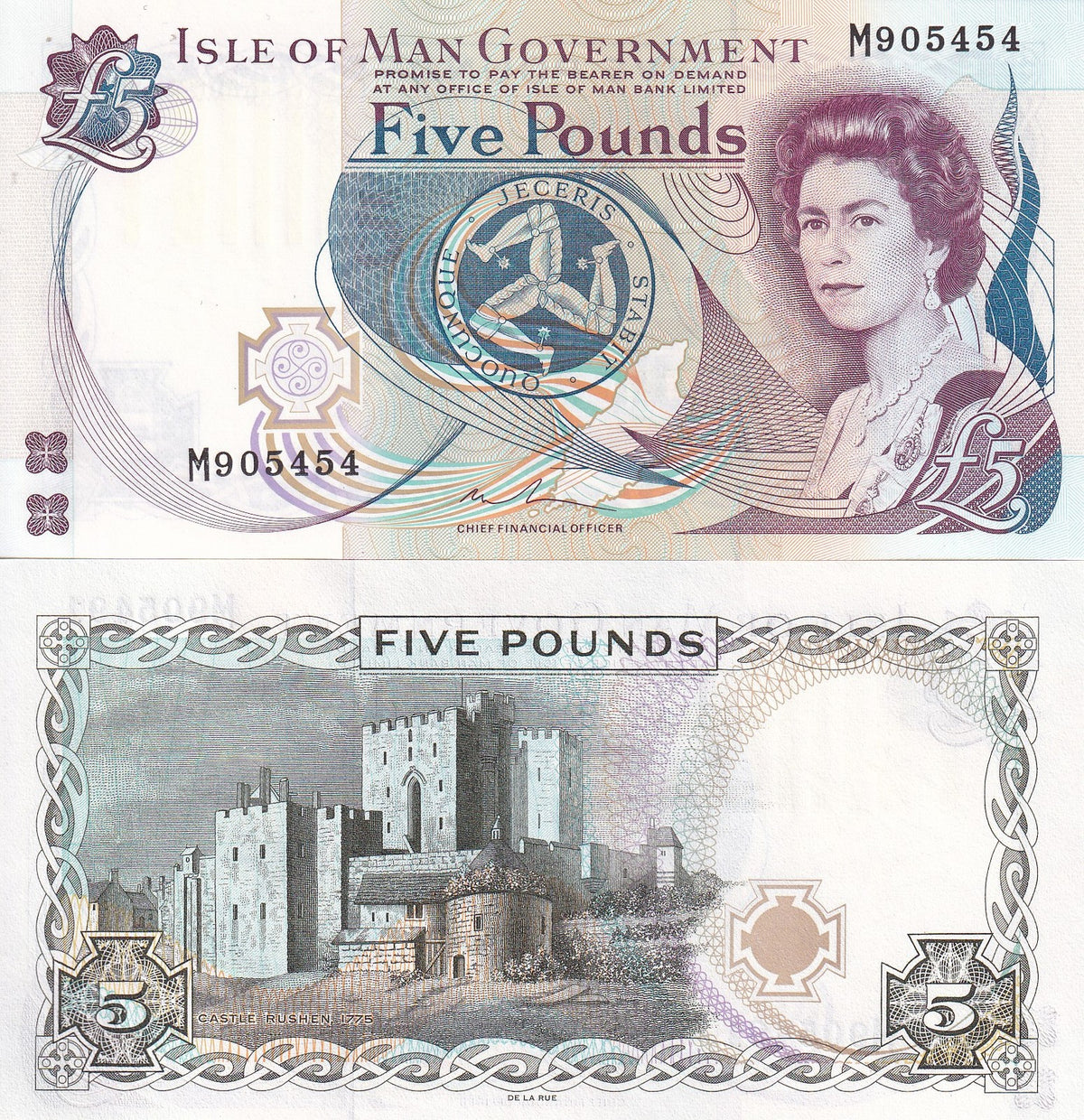 Isle of Man 5 Pounds ND 2015 P 48 UNC