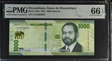 Mozambique 1000 Meticais 2024 P 160 a Gem UNC PMG 66 EPQ