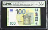 Euro 100 Euro France 2019 P 24 e Prefix EA Gem UNC PMG 66 EPQ