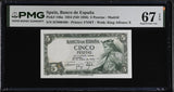 Spain 5 Pesetas 1954 ND 1956 P 146 a Superb Gem UNC PMG 67 EPQ