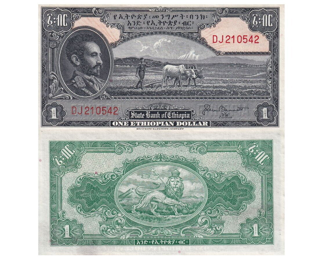 Ethiopia 1 Dollar ND 1945 P 12 b UNC
