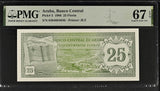 Aruba 25 Florin 1986 P 3 Superb Gem UNC PMG 67 EPQ