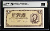 Hungary 1 Million Milpengo 1946 P 128 Gem UNC PMG 66 EPQ