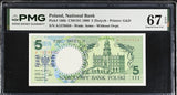 Poland 5 Zlotych 1990 P 166 b Superb Gem UNC PMG 67 EPQ