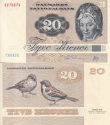 Denmark 20 Kroner 1988 Random Signature P 49 Crisp But AUnc