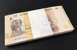 Zimbabwe 20 Zig 2026 P 116 New Design ELEPHANT UNC LOT 100 PCS 1 Bundle