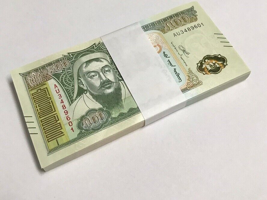 Mongolia 500 Tugrik 2020 P 74 UNC LOT 100 PCS 1 BUNDLE