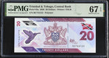 Trinidad & Tobago 20 Dollars 2020 P 63 a Superb Gem UNC PMG 67 EPQ