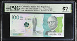 Colombia 100000 Pesos 2022 P 463 e Superb Gem UNC PMG 67 EPQ