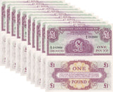 Great Britain 1 Pound British Armed Forces ND 1962 P M36 UNC LOT 10 PCS
