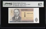 Estonia 1 Kroon 1992 P 69 a Superb Gem UNC PMG 67 EPQ