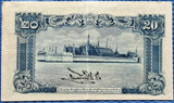 THAILAND 20 BAHT ND 1942 P 49 d Serial at lower left deleted Rama XIII VF-Foxing